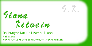 ilona kilvein business card